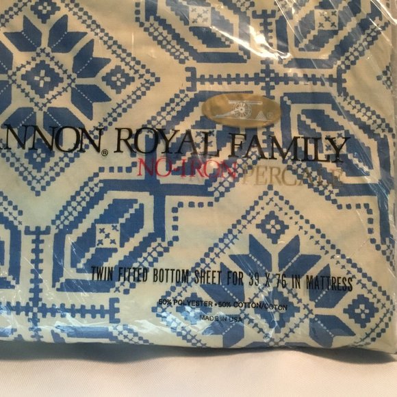 Cannon Royal Family Percale NOS Fitted Bottom Twin - Picture 3 of 8